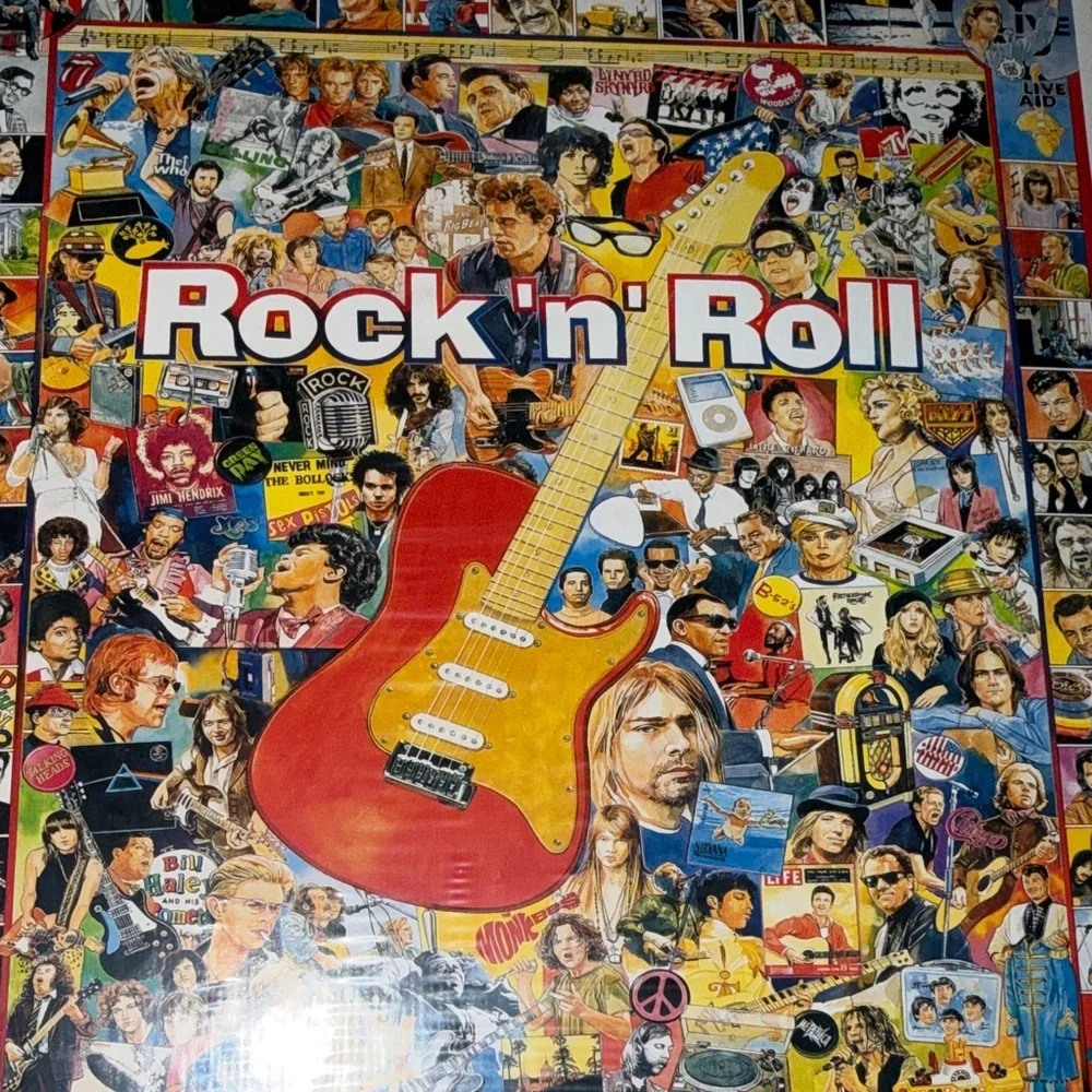 White Mountain‎ Rock 'n Roll Collage Puzzle NEW